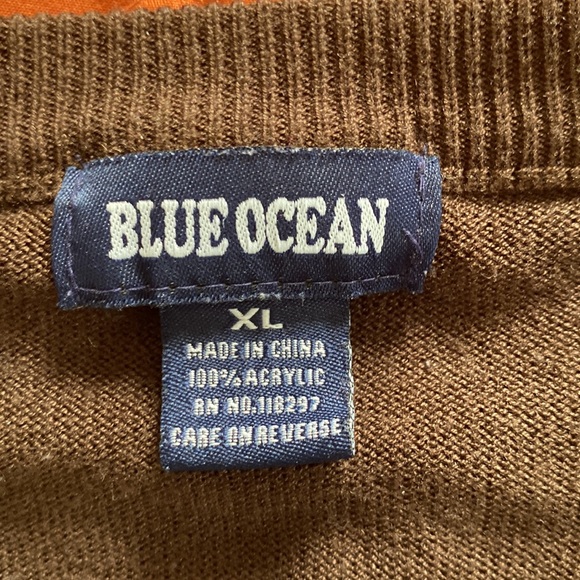 Brown blue ocean sweater - Picture 2 of 3